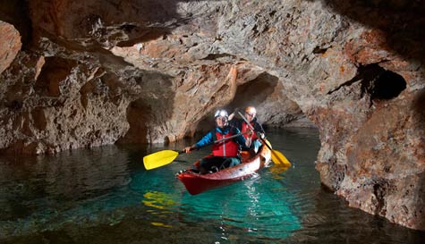cave kayaking stag do