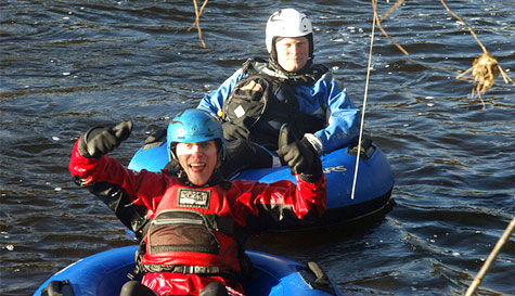 white water tubing stag do