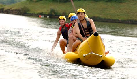 banana boating stag do