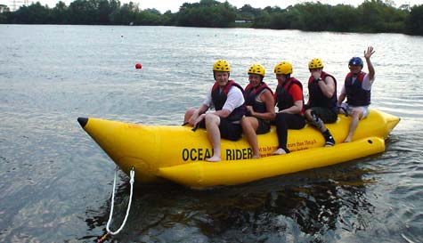 banana boating stag do