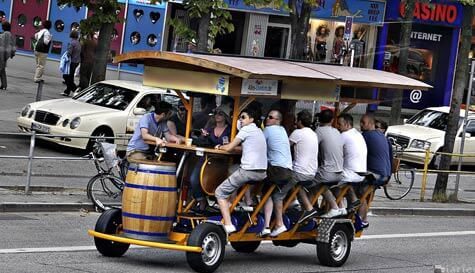 beer bike stag do