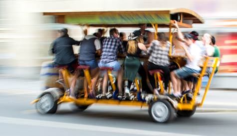 beer bike stag do