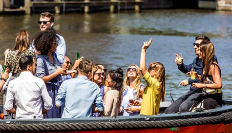 canal boat tour stag do