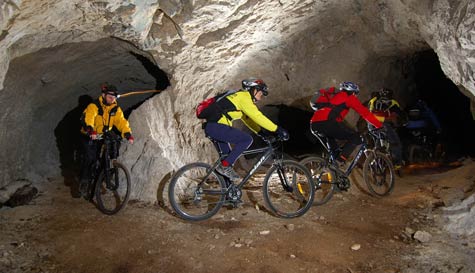 cave cycling stag do