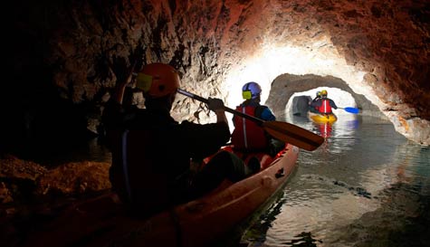 cave kayaking stag do