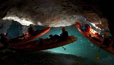 cave kayaking stag do