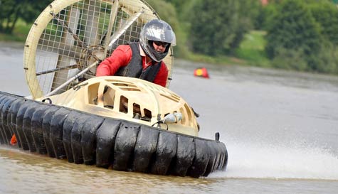 hovercraft racing stag do