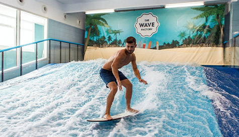 indoor surfing stag do