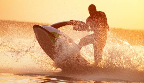 jet skiing