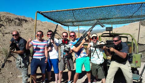 machine gun shooting stag do