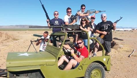 machine gun shooting stag do