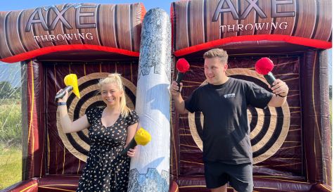 mobile inflatable axe throwing stag do