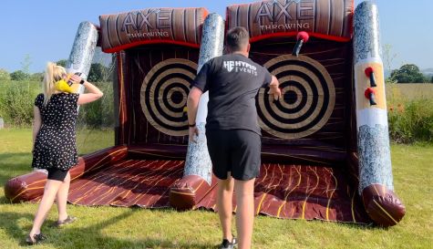 mobile inflatable axe throwing stag do