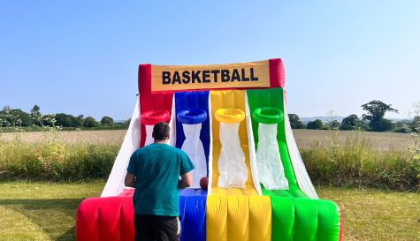 mobile inflatable basketball shoot-out stag do