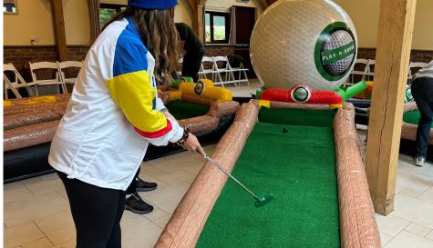 mobile inflatable crazy golf stag do