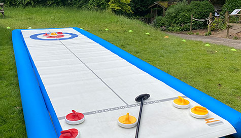 mobile inflatable curling stag do