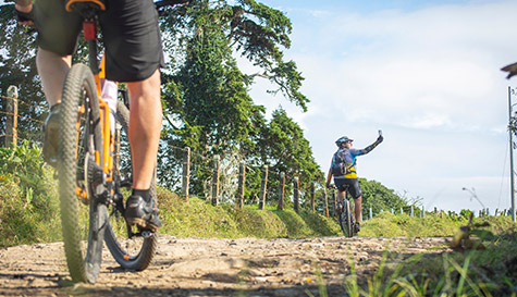 mountain bike tour and waterpark stag do