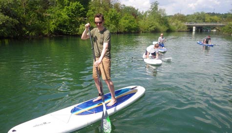 paddleboarding