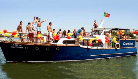 boat charter with BBQ & beers stag do