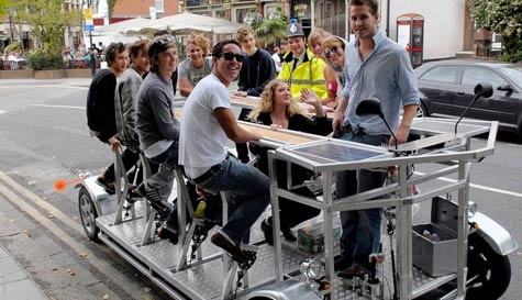 party bike & nightclub entry stag do