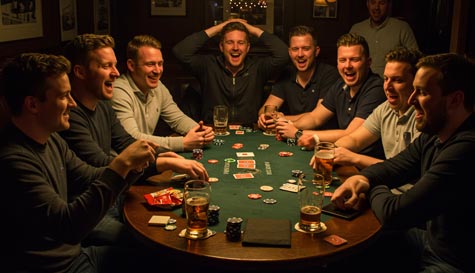 poker & female performer stag do