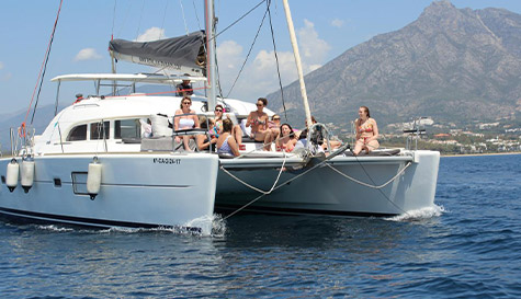 private catamaran cruise stag do