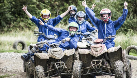 quad biking and axe throwing stag do