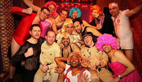 red light photoshoot stag do