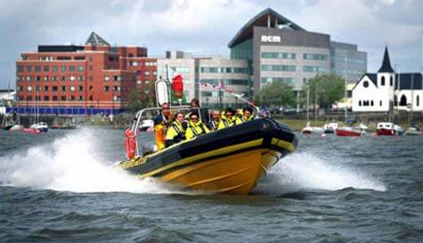 thrill seeking boat trip stag do