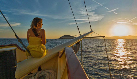 sunset sailing cruise stag do