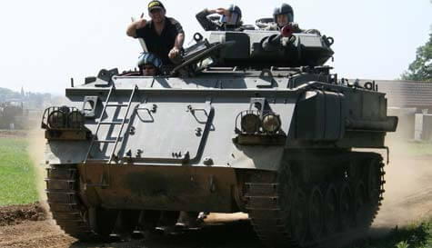 tank driving stag do