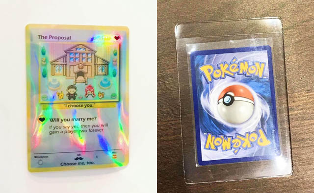 pokemon engagement card etsy