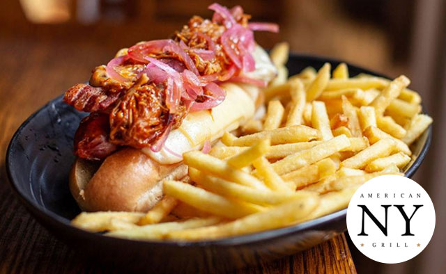 NY grill hot dogs