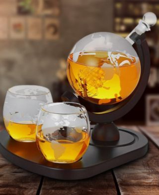 Deluxe Globe Decanter Set