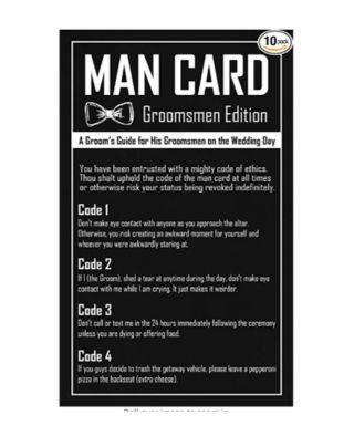 Man Card – Groomsman Edition