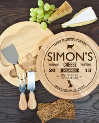 Personalised Traditional Cheese Board Set