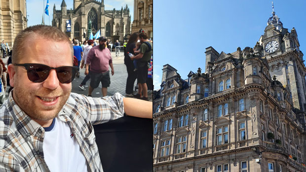 Andy on the Royal Mile, Edinburgh