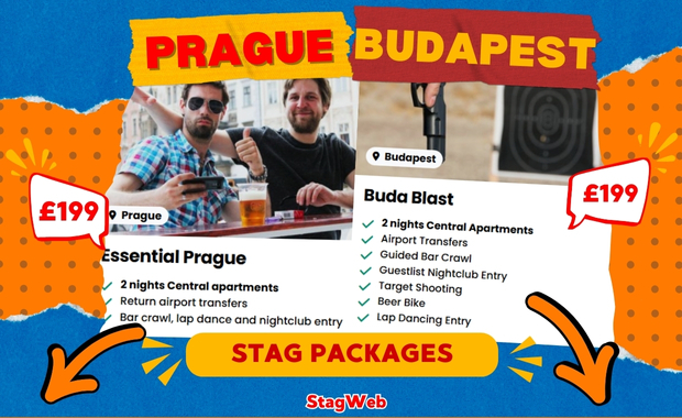 Prague and Budapest stag packages price comparison